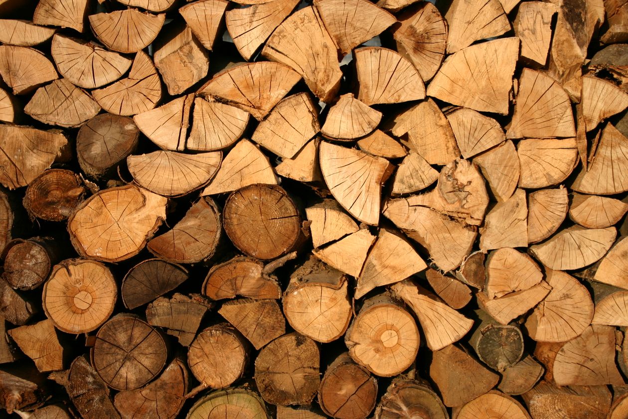 Neatly stacked dry firewood ready for a clean-burning fireplace